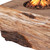 50000 BTU 40" Brown Aluminum Natural Gas Rectangular Fire Pit With Cover