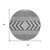 8' Gray Charcoal And Silver Round Southwestern Washable Indoor Outdoor Area Rug