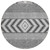8' Gray Charcoal And Silver Round Southwestern Washable Indoor Outdoor Area Rug - Gray, Charcoal, Silver