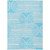 10' X 14' Teal and White Abstract Washable Non Skid Indoor Outdoor Area Rug