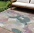 9' X 12' Mauve Beige And Sage Abstract Washable Indoor Outdoor Area Rug