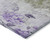 8' Purple Lavender And Artichoke Green Round Floral Washable Indoor Outdoor Area Rug