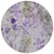 8' Purple Lavender And Artichoke Green Round Floral Washable Indoor Outdoor Area Rug