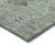 8' Artichoke Green And Gray Round Floral Washable Indoor Outdoor Area Rug - Artichoke Green, Gray