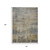 10' X 14' Pewter And Wheat Abstract Washable Indoor Outdoor Area Rug