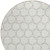 8' Ivory And Black Round Geometric Washable Indoor Outdoor Area Rug - 880016388121