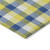 8' Yellow Blue And Beige Round Plaid Washable Indoor Outdoor Area Rug