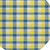 8' Yellow Blue And Beige Round Plaid Washable Indoor Outdoor Area Rug