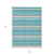 9' X 12' Teal Blue Gray And Ivory Striped Washable Indoor Outdoor Area Rug