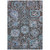 8' X 10' Chocolate And Aqua Damask Washable Indoor Outdoor Area Rug