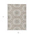 9' X 12' Beige Brown And Teal Blue Floral Medallion Washable Indoor Outdoor Area Rug