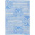 10' X 14' Blue and White Abstract Washable Non Skid Indoor Outdoor Area Rug