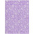10' X 14' Lavender And Lilac Floral Washable Indoor Outdoor Area Rug