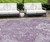 10' X 14' Lavender Plum And Ivory Medallion Washable Indoor Outdoor Area Rug