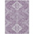 10' X 14' Lavender Plum And Ivory Medallion Washable Indoor Outdoor Area Rug