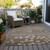 9' X 12' Taupe And Beige Floral Washable Indoor Outdoor Area Rug - 880016555486