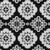 8' X 10' Black And Ivory Medallion Washable Indoor Outdoor Area Rug - Black, Ivory