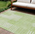8' X 10' Artichoke Green And Mint Green Striped Washable Indoor Outdoor Area Rug
