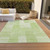 8' X 10' Artichoke Green And Mint Green Striped Washable Indoor Outdoor Area Rug