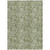 8' X 10' Artichoke Green And Fern Green Floral Washable Indoor Outdoor Area Rug