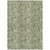 8' X 10' Artichoke Green And Fern Green Floral Washable Indoor Outdoor Area Rug