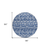 8' Navy Blue And Ivory Round Southwestern Washable Indoor Outdoor Area Rug