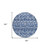 8' Navy Blue And Ivory Round Southwestern Washable Indoor Outdoor Area Rug