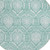 8' Turquoise Teal Blue And Ivory Round Medallion Washable Indoor Outdoor Area Rug
