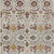 9' X 12' Ivory Red And Green Floral Washable Indoor Outdoor Area Rug