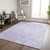 8' X 10' Lilac Purple And Ivory Floral Washable Indoor Outdoor Area Rug