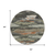 8' Charcoal Copper And Ivory Round Abstract Washable Indoor Outdoor Area Rug