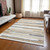 9' X 12' Ivory Beige And Taupe Striped Washable Indoor Outdoor Area Rug Modern Style - Ivory, Beige, Taupe Color