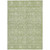 9' X 12' Artichoke Green And Ivory Floral Washable Indoor Outdoor Area Rug Transitional Style - Artichoke Green, Ivory Color
