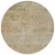 8' Gold And Beige Round Abstract Washable Indoor Outdoor Area Rug