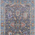 10' X 14' Gray And Denim Blue Floral Washable Indoor Outdoor Area Rug