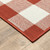 9' X 13' Red Geometric Stain Resistant Indoor Outdoor Area Rug - 606114574828