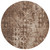 8' Chocolate Round Ikat Washable Indoor Outdoor Area Rug