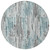 8' Teal Blue And Gray Round Striped Washable Indoor Outdoor Area Rug - Teal Blue, Gray