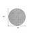 8' Silver Gray And Charcoal Round Floral Washable Indoor Outdoor Area Rug