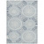 8' X 10' Blue And Ivory Geometric Washable Indoor Outdoor Area Rug Transitional Style - Blue, Ivory Color