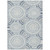 8' X 10' Blue And Ivory Geometric Washable Indoor Outdoor Area Rug - 608219055691