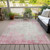 9' X 12' Pink And Ivory Abstract Washable Indoor Outdoor Area Rug Transitional Style - Pink, Ivory Color