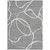 9' X 12' Gray And Ivory Abstract Washable Indoor Outdoor Area Rug Transitional Style - Gray, Ivory Color