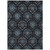 8' X 10' Blue Charcoal And Gray Medallion Washable Indoor Outdoor Area Rug