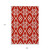 9' X 12' Red And Ivory Trellis Washable Indoor Outdoor Area Rug