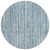 8' Blue And Ivory Round Striped Washable Indoor Outdoor Area Rug
