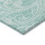 8' X 10' Teal Blue And Ivory Paisley Washable Indoor Outdoor Area Rug