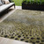 9' X 12' Brown Gray And Ivory Abstract Washable Indoor Outdoor Area Rug