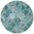 8' Teal Blue Aqua And Gray Round Abstract Washable Indoor Outdoor Area Rug Transitional Style - Teal Blue, Aqua, Gray Color