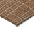 9' X 12' Brown Copper And Gray Striped Washable Indoor Outdoor Area Rug